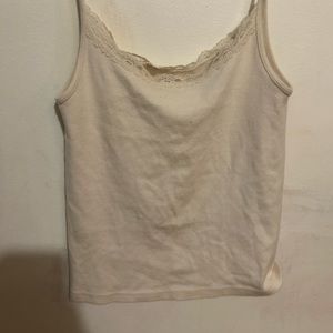 Brandy white lace tank top